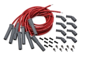Holley EFI LS Spark Plug Wire Set - Cut to Fit Spark Plug - Cut to Fit- Wire set, Red with Gray 135 degree boots designed for GM LS Engines (For OE Coil)