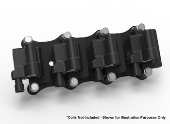 Holley EFI Igntion Coil Remote Relocation Bracket, Black Finish, Pair Gen III (Truck) Coil Body, Remote Relocation System - Black Finish
