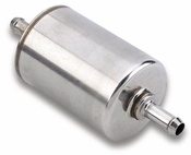 Fuel Filter 10 micron post filter with dual 3/8" barbs.