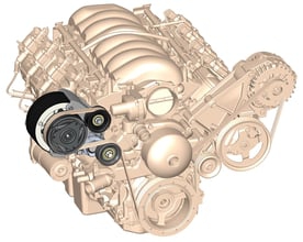 LS High-Mount A/C Accessory Drive Kit - Includes R4 A/C Compressor, Tensioner, & Pulleys