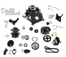 Holley Godzilla High-Mount Accessory Drive - OE Oiling System - Complete Kit - Black