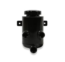 Holley Power Steering Remote Reservoir - Black Aluminum with Bracket