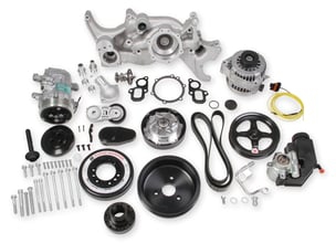 Holley Premium Mid-Mount Complete Accessory System - Gen V LT Engines - SFI Certified Damper - Natural