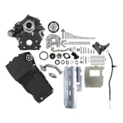 Holley Godzilla High-Mount Accessory Drive - With Holley Swap Oil Pan and Pump - Base Kit - Black