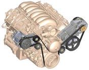 LS/LT High-Mount Complete Accessory Drive Kit- Polished Finish