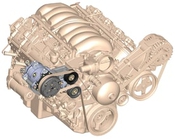 LS High-Mount A/C Accessory Drive Kit - Includes SD508 A/C Compressor, Tensioner, & Pulleys