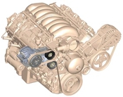 LS High-Mount A/C Accessory Drive Kit - Includes SD7 A/C Compressor, Tensioner, & Pulleys- Black Finish
