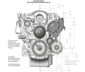 Low-Mount LS Drive System (Alt, P/S w/o A/C) Driver's Side
