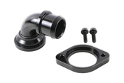 Holley Water Neck - Swivel 90 Degree Angle - Black