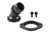 Holley Water Neck - Swivel 45 Degree Angle - Black
