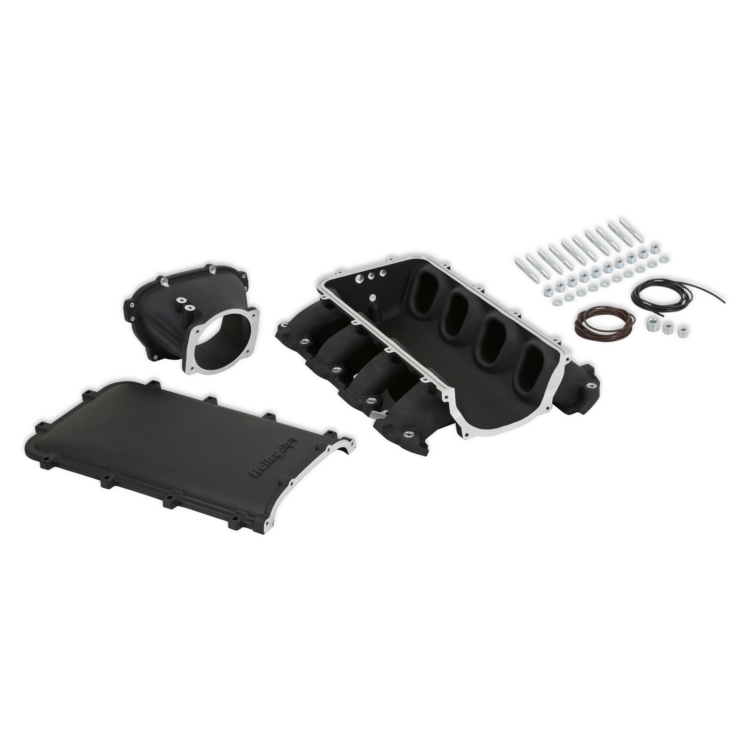 Holley Ultra Lo-Ram Manifold Kit- GM Gen V LT Front-Feed - OE Direct Injection Only - Black Finish