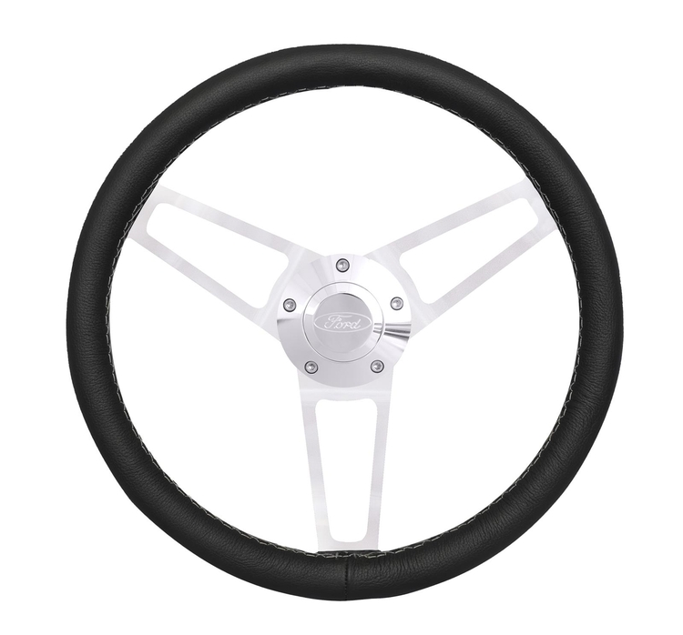 Billet Classic Series Black Wheel Ford Logo & Install Kit