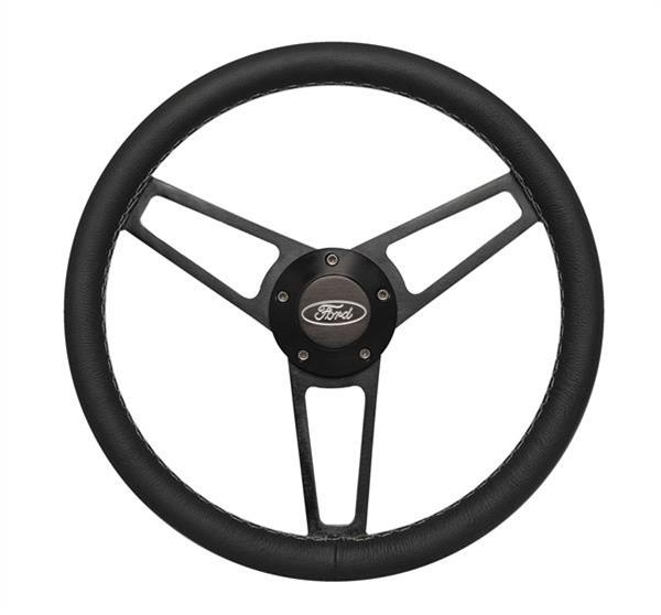 Billet Series Leather Wheel FORD Logo & Install Kit