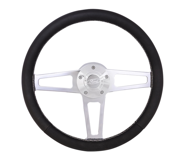 Billet Classic Series Black Wheel Ford Logo & Install Kit