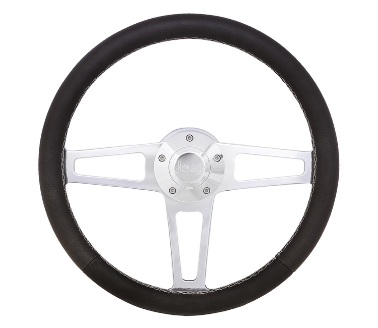 Billet T Series Polished Wheel Jeep Logo & Install Kit