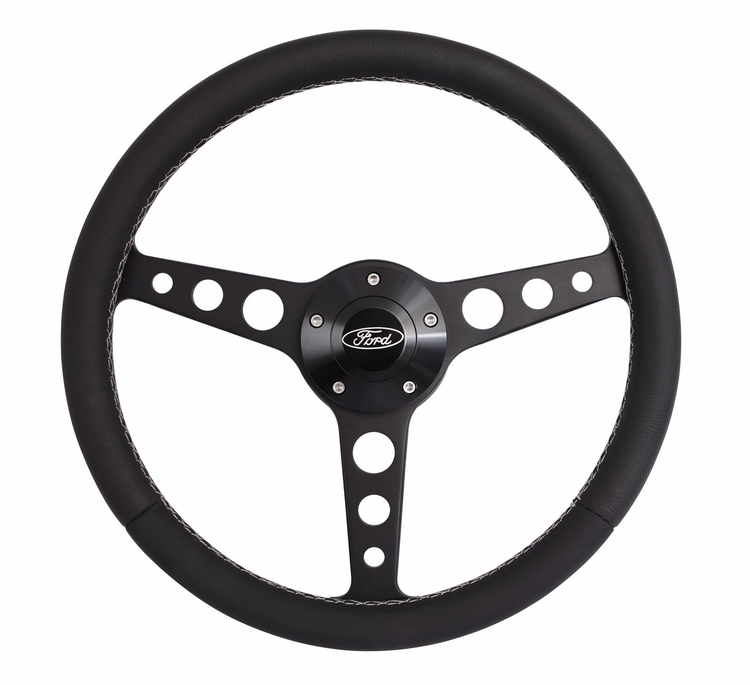 Billet Classic Series Black Wheel Ford Logo & Install Kit