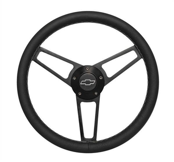 Billet Classic Series Black Wheel Chev Logo & Install Kit 5