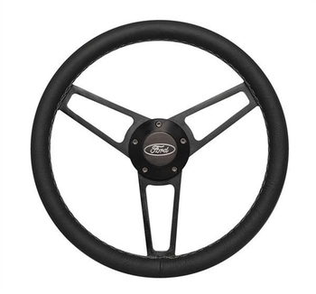 Billet Series Leather Wheel FORD Logo & Install Kit