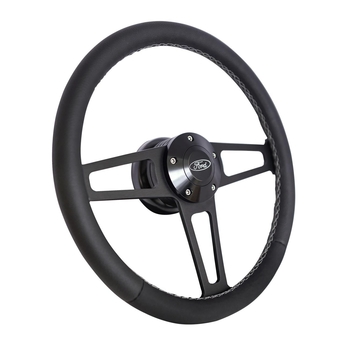 Billet Classic Series Black Wheel Ford Logo & Install Kit