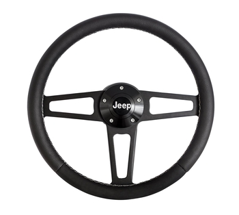 Billet T Series Black Wheel Jeep Logo & Install Kit