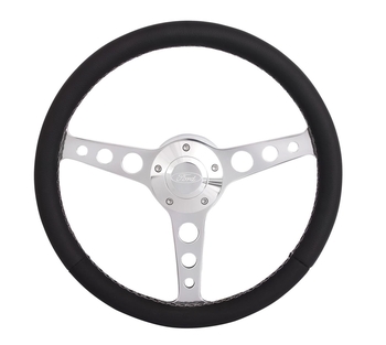 GRANT BILLET CLASSIC SERIES STEERING WHEEL WITH FORD LOGO & INSTALL KIT