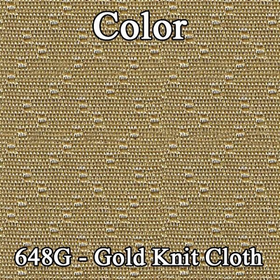 1970 CHEVROLET MONTE CARLO SPLIT BENCH CLOTH UPHOLSTERY - SRM GOLD CLOTH/GOLD