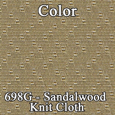 1970 CHEVROLET MONTE CARLO SPLIT BENCH CLOTH UPHOLSTERY - SRM SANDALWOOD CLOTH/SANDALWOOD