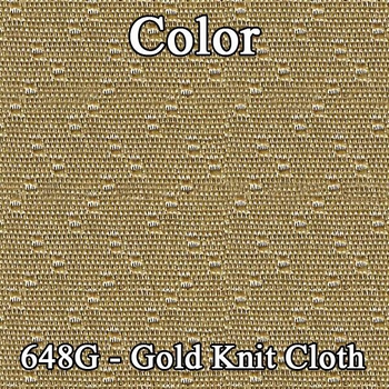 1970 CHEVROLET MONTE CARLO SPLIT BENCH CLOTH UPHOLSTERY - SRM GOLD CLOTH/GOLD