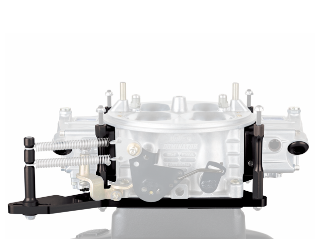 4500 4 HOLE(2.125" ) PLENUM ROD TYPE THROTTLE BRACKET & SPRING CLEAR FINISH