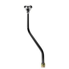 CM Shifter Ford AOD Black 16" Double Bend Lever Mushroom Polished Knob