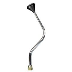 CM Shifter Ford AODE/4R70W Chrome 16" Bench Bend Lever Mushroom Black Knob
