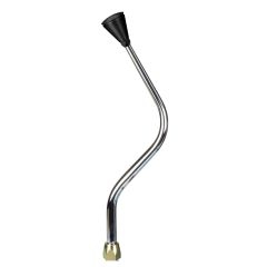 CM Shifter Ford C4 Chrome 16" Bench Bend Lever Hi-Tech Black Knob