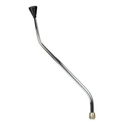 CM Shifter Ford C4 Chrome 23" Double Bend Lever Hi-Tech Black Knob