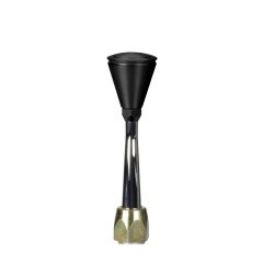 CM Shifter Ford C4 Chrome 6" Straight Lever Hi-Tech Black Knob