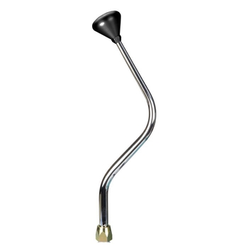 CM Shifter Ford C6 Chrome 16" Bench Bend Lever Mushroom Black Knob