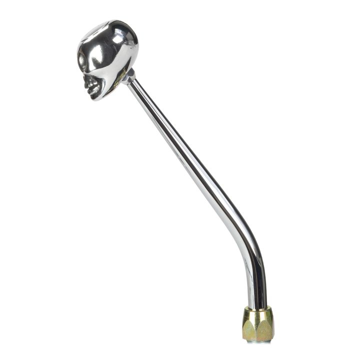 CM Shifter Ford FMX Chrome 12" Single Bend Lever Skull Knob