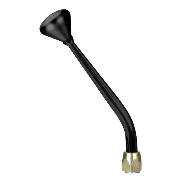 CM Shifter Ford FMX Black 10" Single Bend Lever Mushroom Black Knob