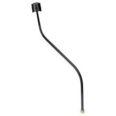 CM Shifter GM 4L80 Black 32" Double Bend Lever Piston Black Knob