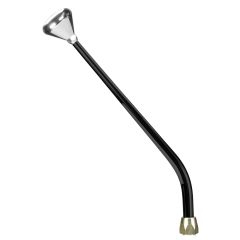 CM Shifter GM 4L80 Black 16" Single Bend Lever Mushroom Polished Knob