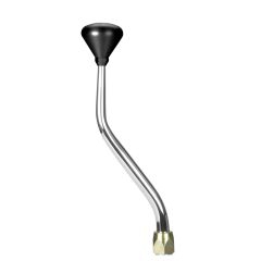 CM Shifter GM 700-R4 Chrome 12" Double Bend Lever Mushroom Black Knob