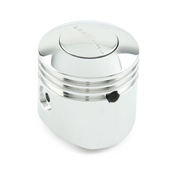 CM Shifter GM 700-R4 Chrome 8" Single Bend Lever Piston Polished Knob