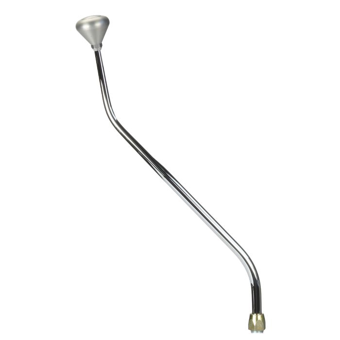CM Shifter GM Powerglide Chrome 23" Double Bend Lever Mushroom Knob