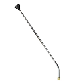 CM Shifter GM Powerglide Chrome 32" Single Bend Lever Mushroom Black Knob