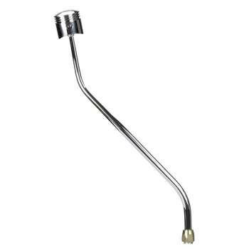 CM Shifter GM Powerglide Chrome 23" Double Bend Lever Piston Polished Knob