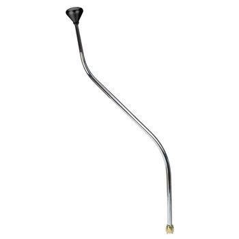CM Shifter GM Powerglide Chrome 32" Double Bend Lever Mushroom Black Knob
