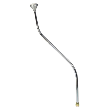 CM Shifter GM Powerglide Chrome 32" Double Bend Lever Mushroom Knob