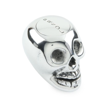 CM Shifter GM Powerglide Chrome 12" Single Bend Lever Skull Knob