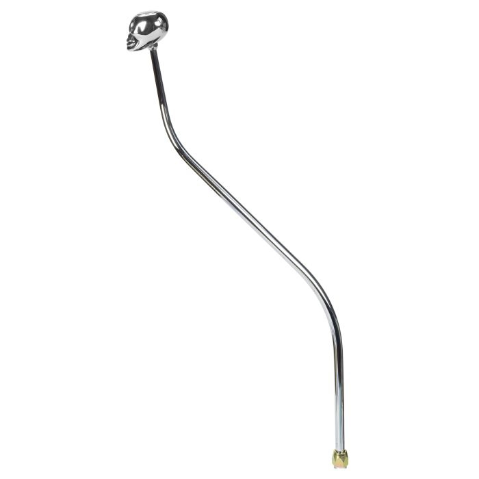 CM Shifter GM TH350 Chrome 32" Double Bend Lever Skull Knob