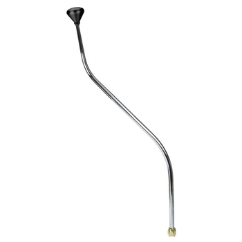 CM Shifter GM TH350 Chrome 32" Double Bend Lever Mushroom Black Knob