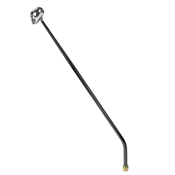 CM Shifter GM TH350 Black 32" Single Bend Lever Skull Knob